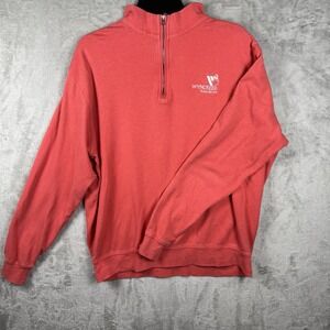 Peter Millar Men's Large Performance‎ Baseball Collar Quarter 1/4 Zip Pink